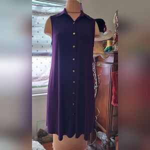 NWT Est 1946 Slinky Purple Shirt Dress Size M